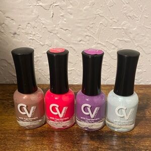 Nail Polish Set - Pink, Purple, White, Brown